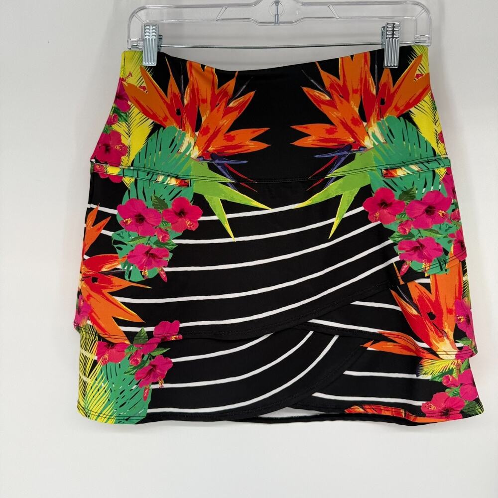 Lucky in Love Black Floral Skort
